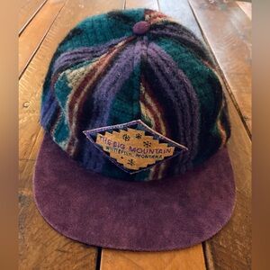 Vintage Merkley headgear wool cap hat The Big Mountain Whitefish, Montana patch